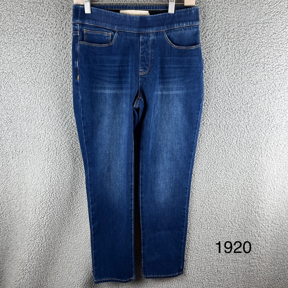Soft Surroundings Women’s Medium Wash Straight Indigo Denim Jeans Petite Small